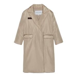 Brandon Blackwood‎ Tailored Puffer Coat Cream New Size Small Maximalist